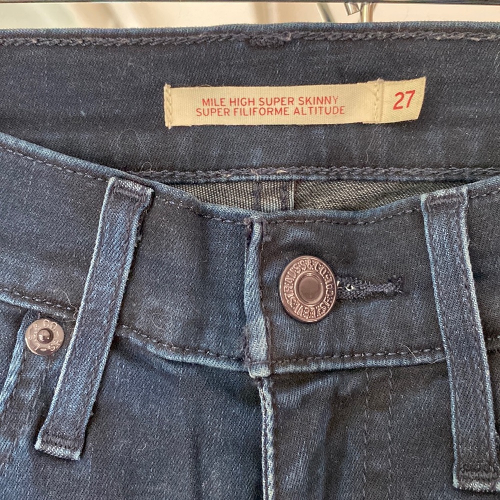 Mile High Super Skinny Levi Jeans Size 27